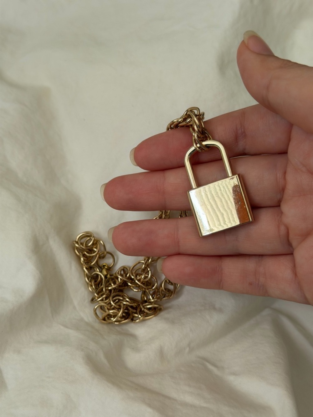 Dior Gold-tone Padlock Logo Necklace - Picture 6 of 15